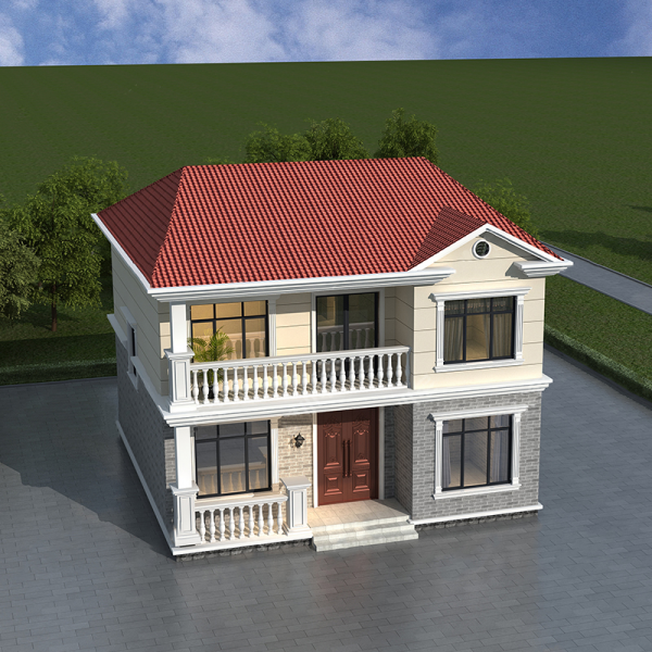 欧式别墅设计图纸二层洋房房屋农村自建房设计图施工效果