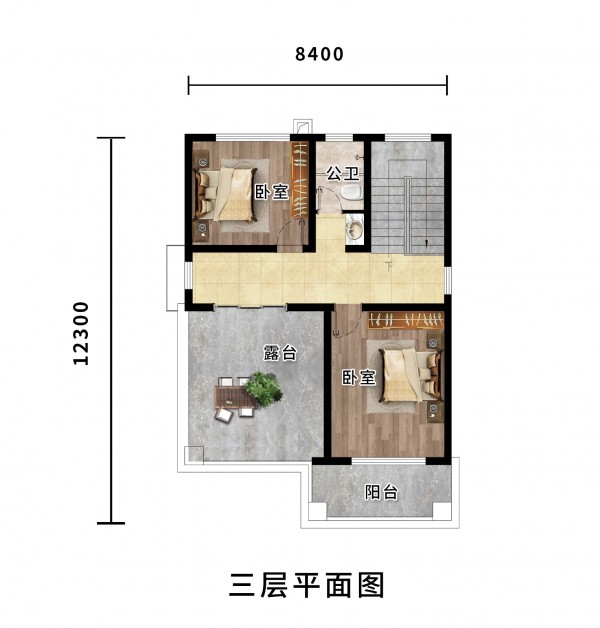 三层网红别墅设计图纸两层半欧式农村自建房设计图施工图效果图5