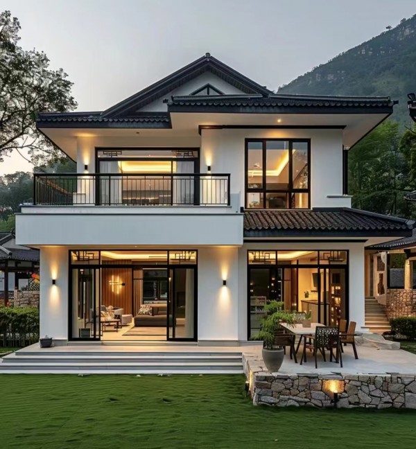 二层别墅#带露台大别墅