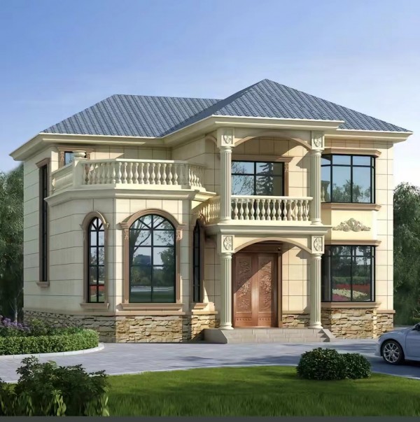 两层欧式大别墅#带大露台