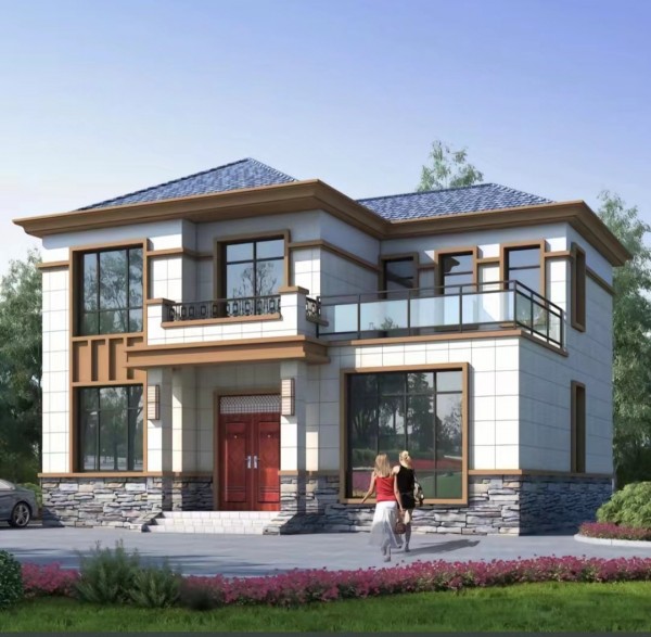 两层大别墅#中式风#带大露台