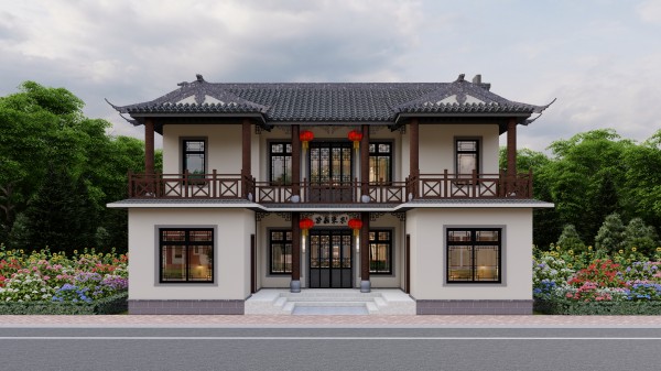 二层中式小合院