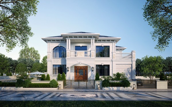 二层带车库小别墅