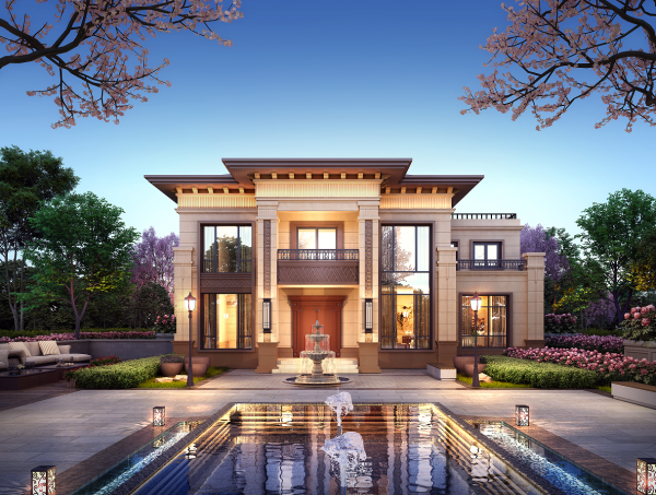 4开间新中式别墅