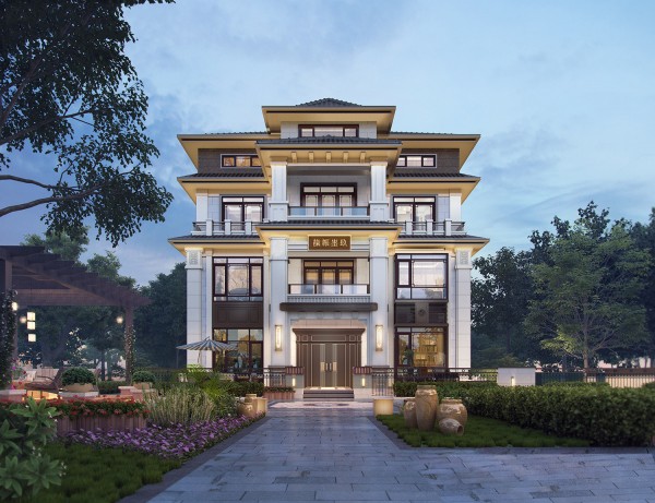 四层新中式大别墅