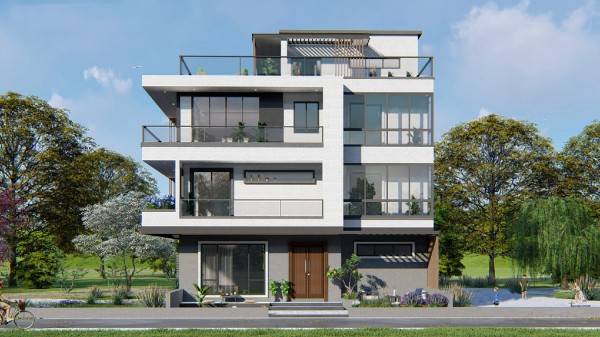 三层半现代大别墅