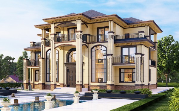 双拼欧式大别墅