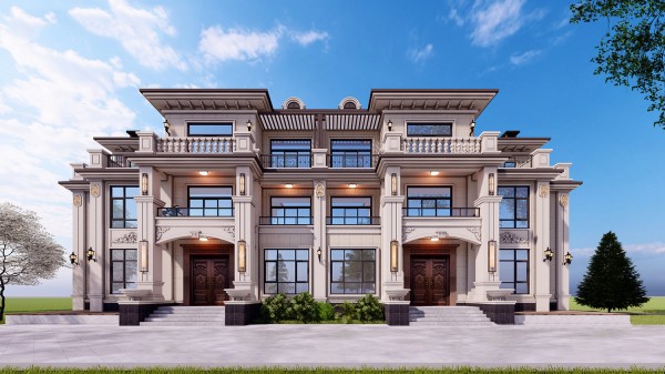 双拼欧式大别墅