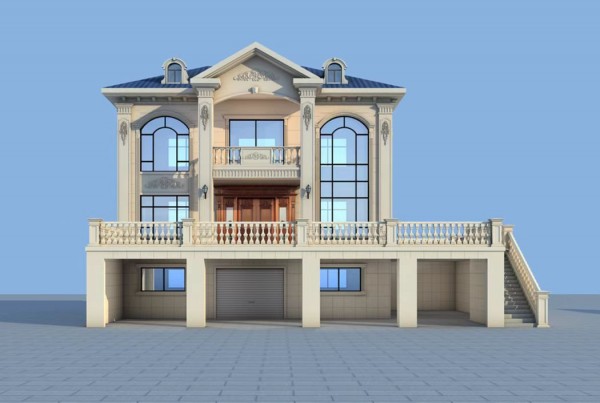 二层欧式带车库小别墅