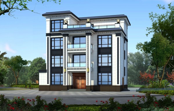 三层半新中式大别墅