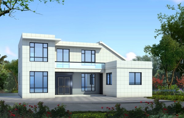 四间二层现代小别墅