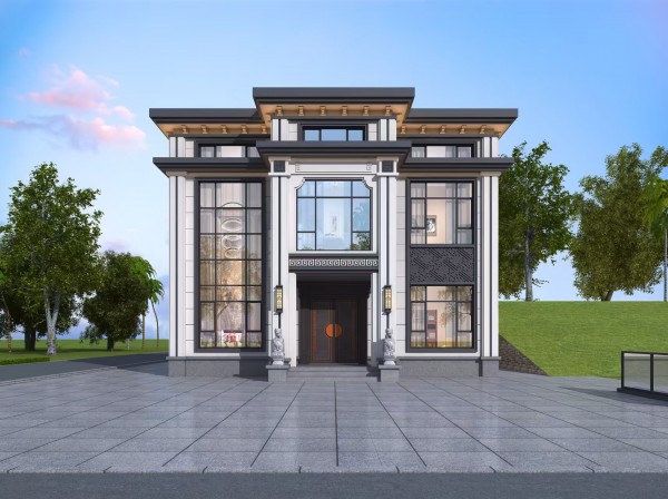 二层新中式带阁楼