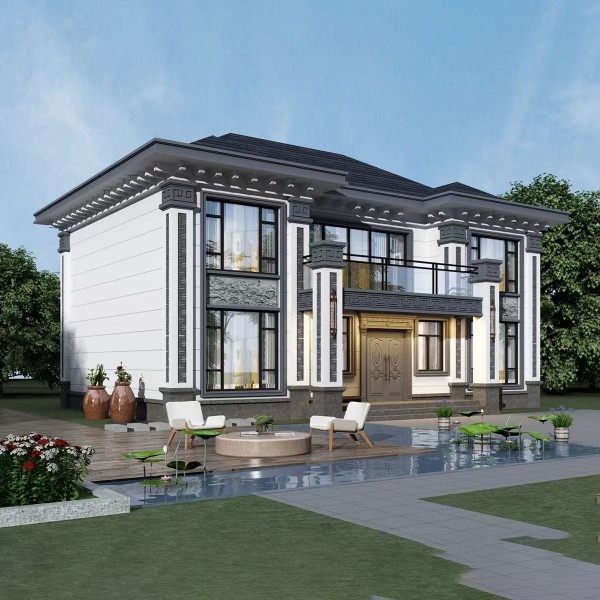 二层新中式别墅图纸图3