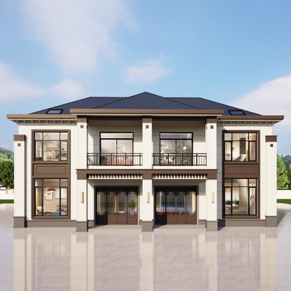 双拼二层别墅自建房