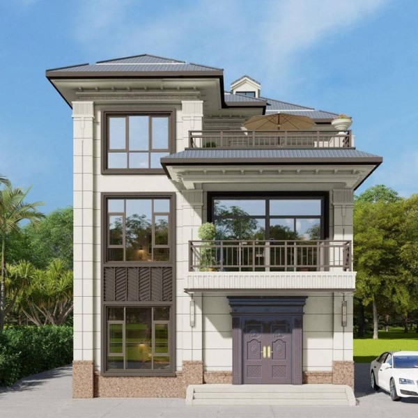 三层新中式效果图