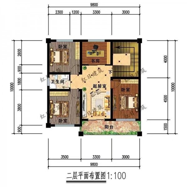 两开间二层别墅图2